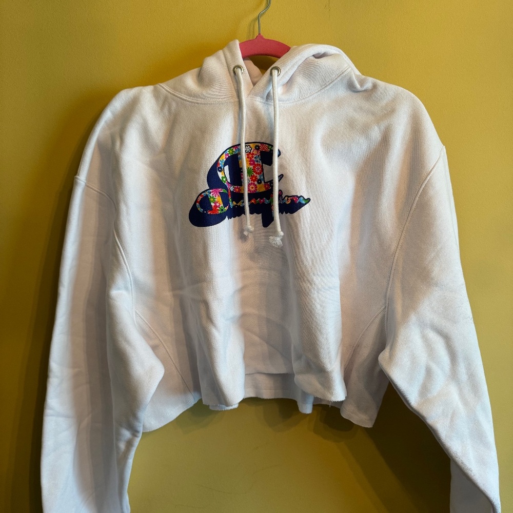 cropped champion hoodie (NEW WITH TAGS)